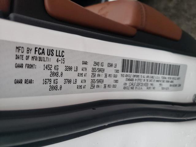 1C4RJFJG9FC814559 - 2015 JEEP GRAND CHER SUMMIT 白色 照片 13