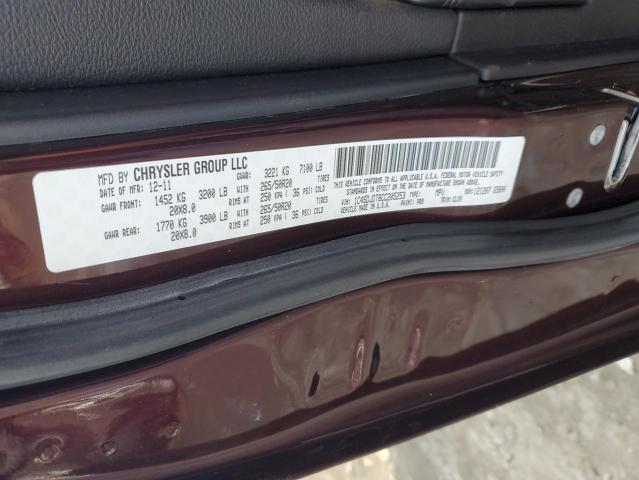 1C4SDJDT8CC205253 - 2012 DODGE DURANGO CREW MAROON photo 13