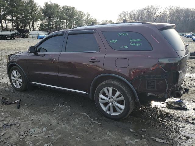 1C4SDJDT8CC205253 - 2012 DODGE DURANGO CREW MAROON photo 2