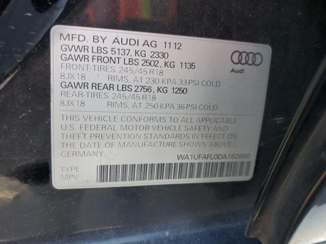 WA1UFAFL0DA162860 - 2013 AUDI A4 ALLROAD PREMIUM PLUS BLACK photo 13