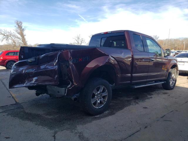 1FTFX1EG7FKE62313 - 2015 FORD F150 SUPER CAB BURGUNDY photo 3