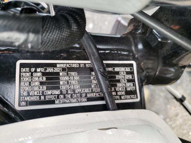 ME3FPN476MK761984 - 2021 ROYAL ENFIELD MOTORS INT 650 WHITE photo 10