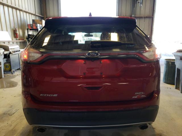 2FMTK3J80FBB91435 - 2015 FORD EDGE SEL BURGUNDY photo 6