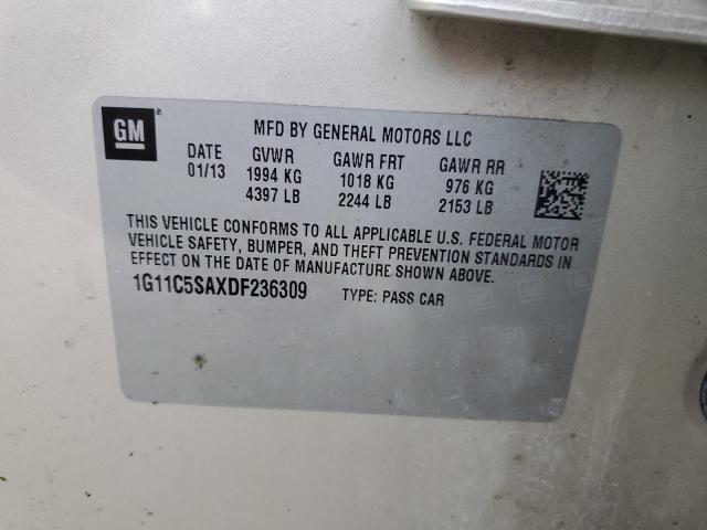 1G11C5SAXDF236309 - 2013 CHEVROLET MALIBU 1LT 金色 照片 12