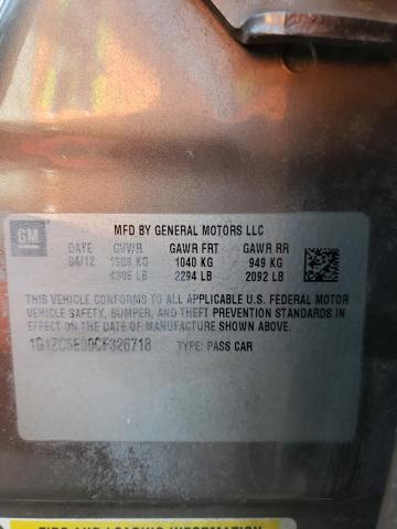 1G1ZC5E00CF326718 - 2012 CHEVROLET MALIBU 1LT 棕色 照片 13