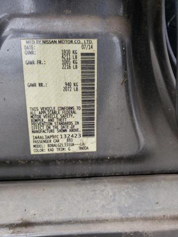 1N4AL3AP9FC132423 - 2015 NISSAN ALTIMA 2.5 GRAY photo 12