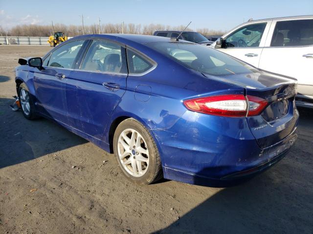 3FA6P0H78GR303342 - 2016 FORD FUSION SE BLUE photo 2