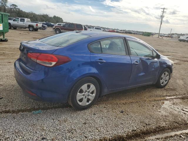 3KPFK4A7XJE200691 - 2018 KIA FORTE LX BLUE photo 3