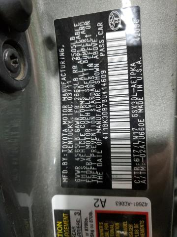 4T1BK3DB7BU414609 - 2011 TOYOTA AVALON BASE 绿色 照片 13