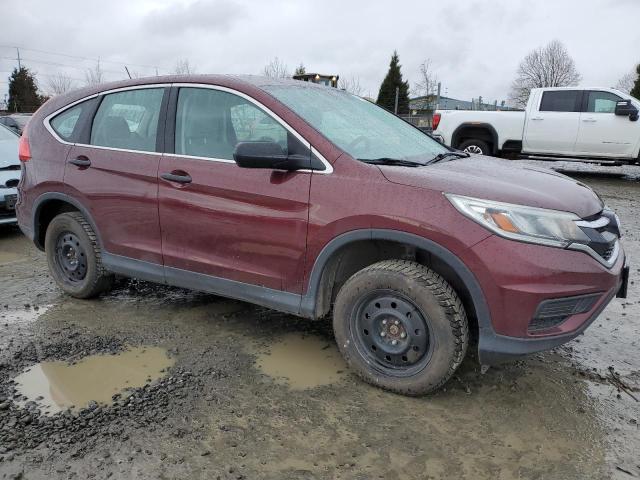 2HKRM4H31FH695327 - 2015 HONDA CR-V LX BURGUNDY photo 4