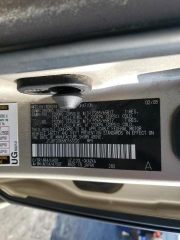 JTJBT20X680163320 - 2008 LEXUS GX 470 GOLD photo 12