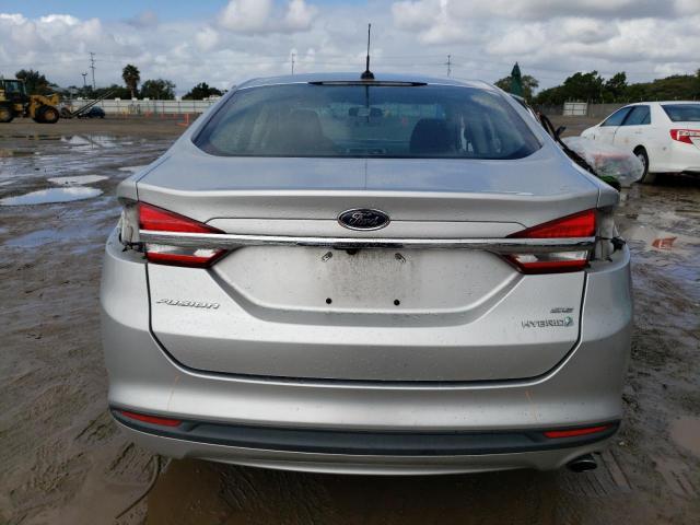 3FA6P0LU7HR386471 - 2017 FORD FUSION SE HYBRID SILVER photo 6