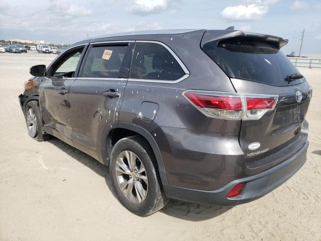 5TDKKRFH0FS108502 - 2015 TOYOTA HIGHLANDER XLE Сірий фото 2