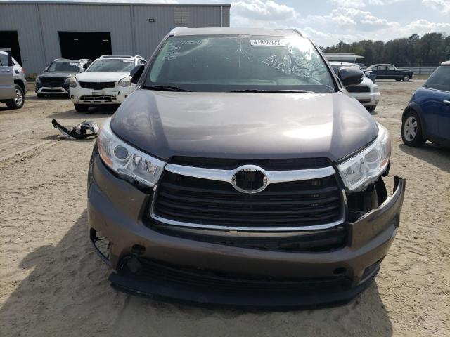 5TDKKRFH0FS108502 - 2015 TOYOTA HIGHLANDER XLE Сірий фото 5