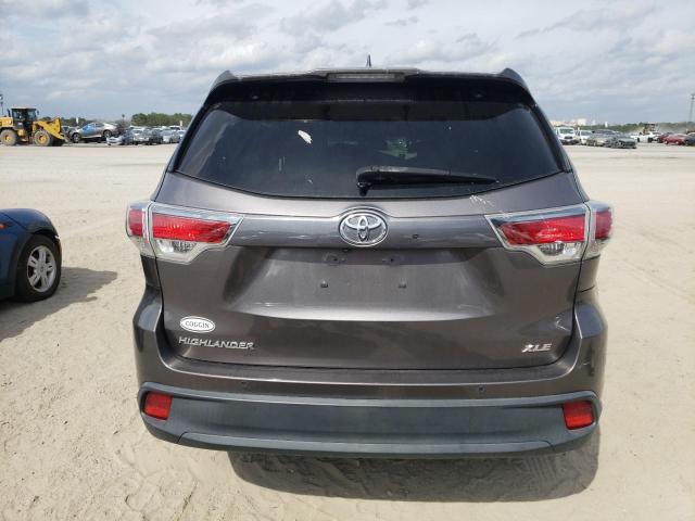 5TDKKRFH0FS108502 - 2015 TOYOTA HIGHLANDER XLE Сірий фото 6