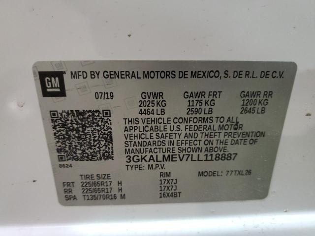 3GKALMEV7LL118887 - 2020 GMC TERRAIN SLE WHITE photo 14