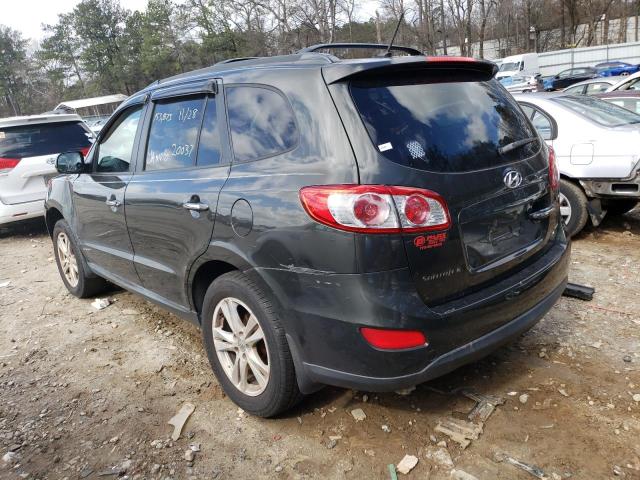 5XYZK3AB6CG101092 - 2012 HYUNDAI SANTA FE LIMITED GREEN photo 2