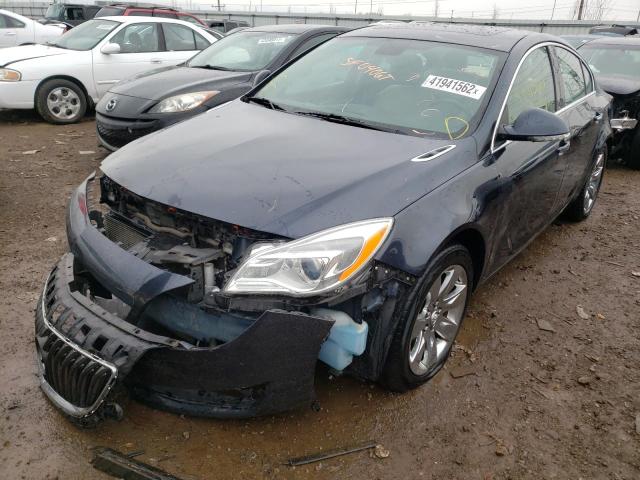 2G4GP5EX9E9217889 - 2014 BUICK REGAL PREMIUM BLACK photo 2