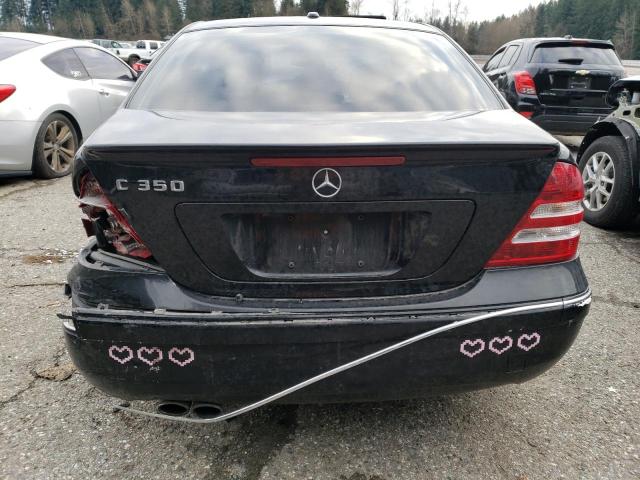 WDBRF56H57F878609 - 2007 MERCEDES-BENZ C 350 BLACK photo 6