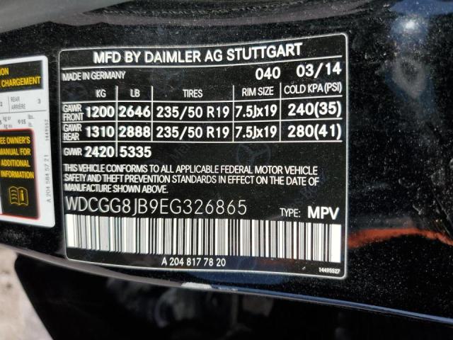 WDCGG8JB9EG326865 - 2014 MERCEDES-BENZ GLK 350 4M BLACK photo 13