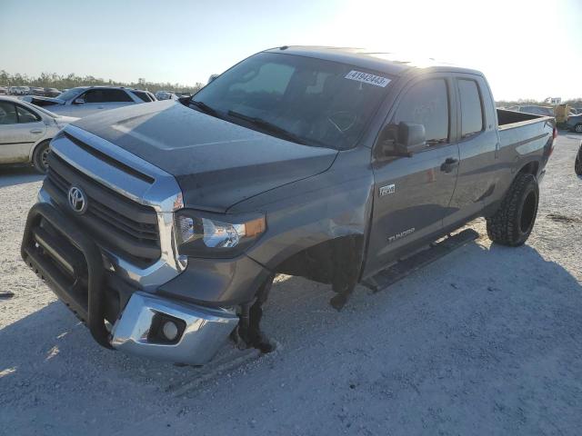 5TFUW5F10FX466797 - 2015 TOYOTA TUNDRA DOUBLE CAB SR/SR5 GRAY photo 1