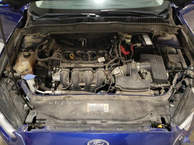 1FA6P0H71E5371515 - 2014 FORD FUSION SE BLUE photo 11