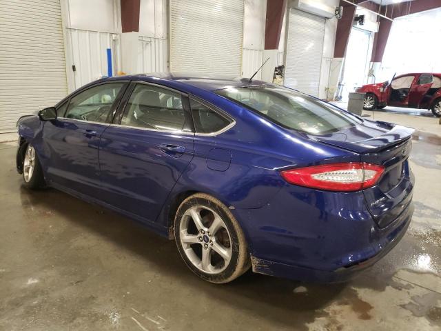 1FA6P0H71E5371515 - 2014 FORD FUSION SE BLUE photo 2