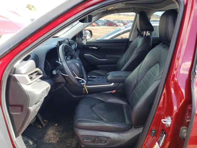 5TDGZRBH9MS531860 - 2021 TOYOTA HIGHLANDER XLE RED photo 7