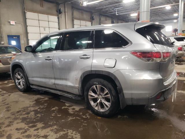 5TDBKRFH7ES012915 - 2014 TOYOTA HIGHLANDER LE SILVER photo 2