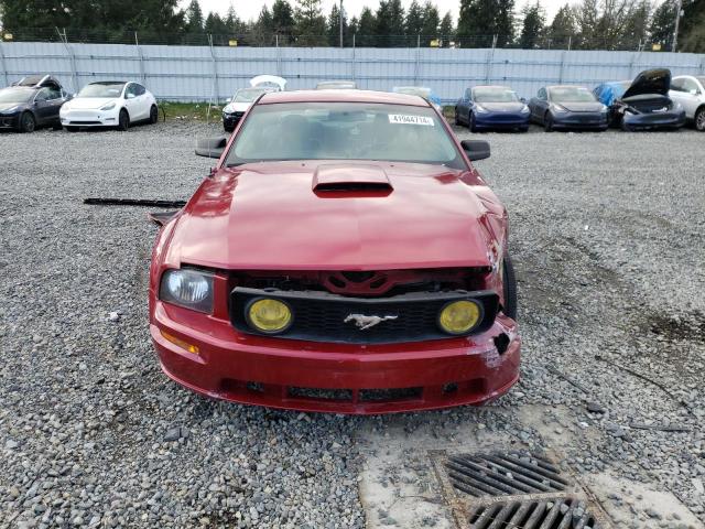 1ZVHT82H375320418 - 2007 FORD MUSTANG GT RED photo 5