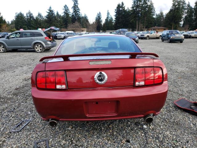 1ZVHT82H375320418 - 2007 FORD MUSTANG GT RED photo 6