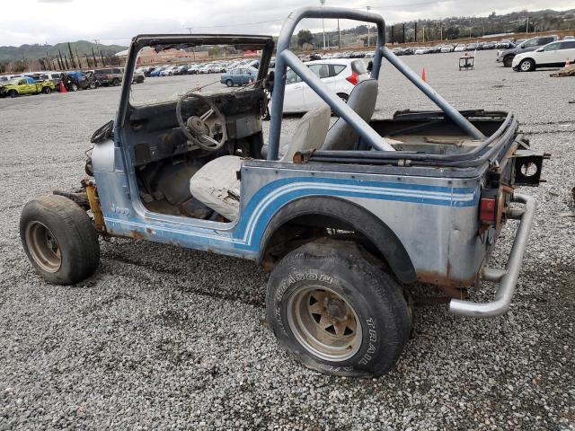 1JCCM87A3FT014981 - 1985 JEEP JEEP CJ7 TEAL photo 2