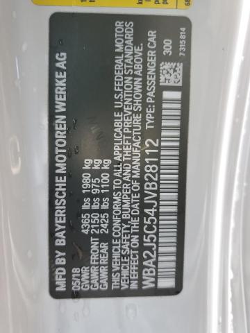WBA2J5C54JVB28112 - 2018 BMW M240I 白色 照片 12