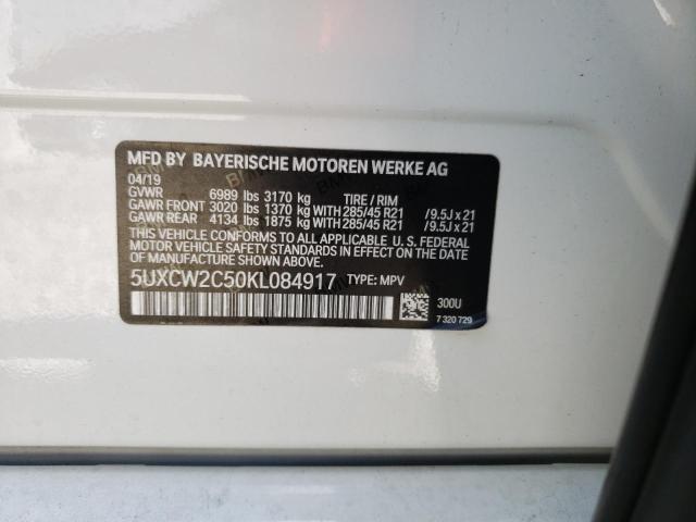 5UXCW2C50KL084917 - 2019 BMW X7 XDRIVE40I თეთრი ფოტო 13