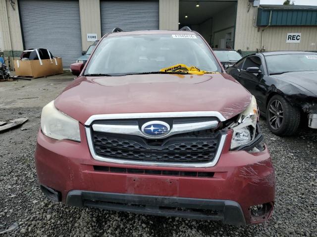 JF2SJAPC0EH510256 - 2014 SUBARU FORESTER 2.5I TOURING MAROON photo 5