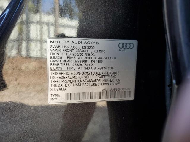 WA1LMAFE0FD015913 - 2015 AUDI Q7 TDI PRE GRAY photo 12