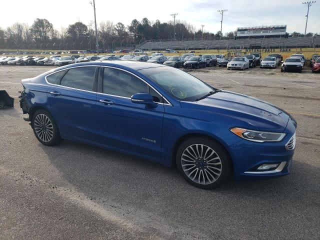 3FA6P0RU9HR267800 - 2017 FORD FUSION TITANIUM HEV BLUE photo 4