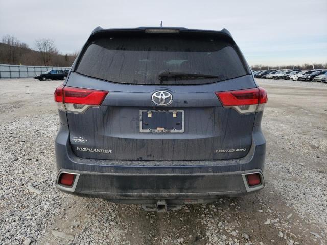 5TDDZRFH3KS713001 - 2019 TOYOTA HIGHLANDER LIMITED BLUE photo 6