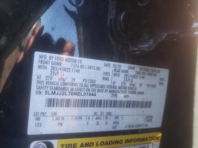 5LMJJ2LT6NEL01944 - 2022 LINCOLN NAVIGATOR RESERVE 黑色 照片 14