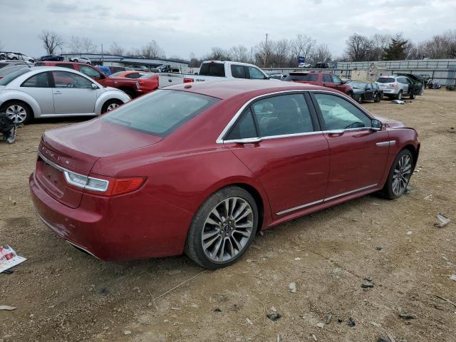 1LN6L9SP9H5610652 - 2017 LINCOLN CONTINENTA SELECT RED photo 3
