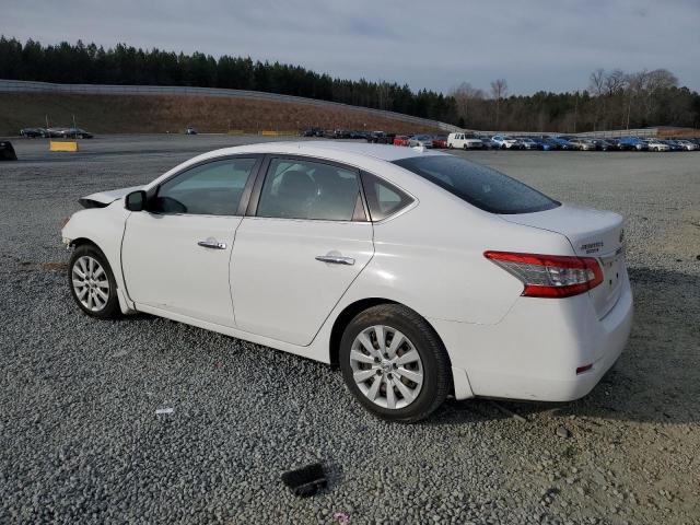 3N1AB7AP4FL672323 - 2015 NISSAN SENTRA S WHITE photo 2