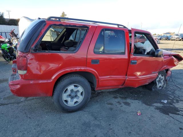 1GNDT13W72K175729 - 2002 CHEVROLET BLAZER RED photo 3