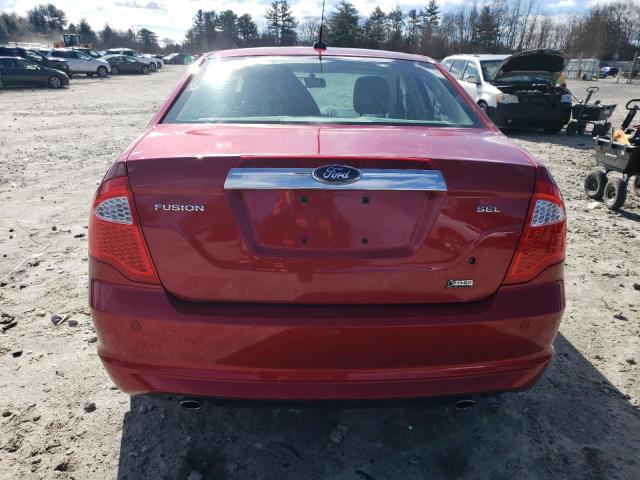 3FAHP0JG6AR323986 - 2010 FORD FUSION SEL RED photo 6