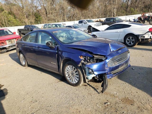 3FA6P0UUXGR392553 - 2016 FORD FUSION S HYBRID BLUE photo 4