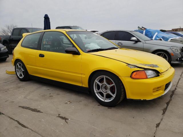 2HGEH2359RH507345 - 1994 HONDA CIVIC CX YELLOW photo 4