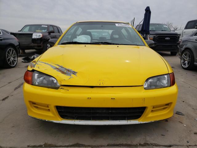 2HGEH2359RH507345 - 1994 HONDA CIVIC CX YELLOW photo 5