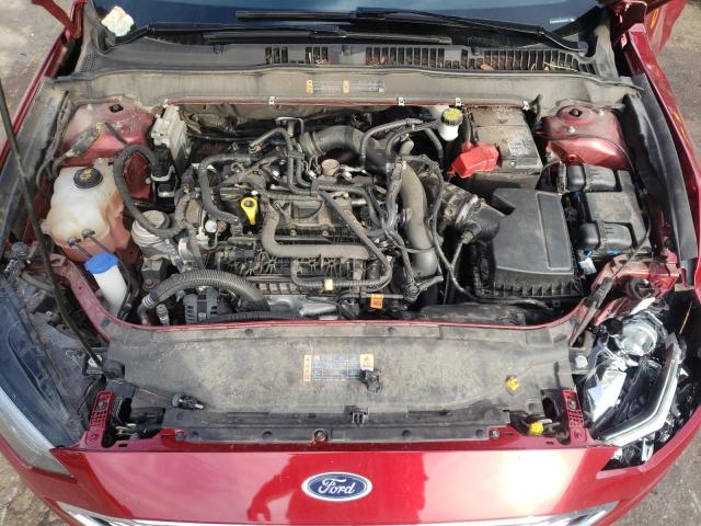 3FA6P0HD3JR283384 - 2018 FORD FUSION SE RED photo 11