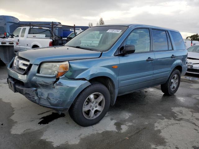 5FNYF28156B027084 - 2006 HONDA PILOT LX TEAL photo 1