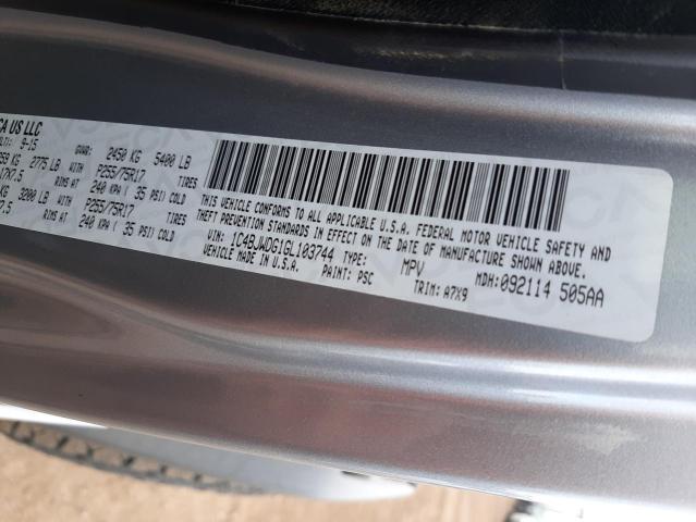 1C4BJWDG1GL103744 - 2016 JEEP WRANGLER U SPORT ვერცხლისფერი ფოტო 12