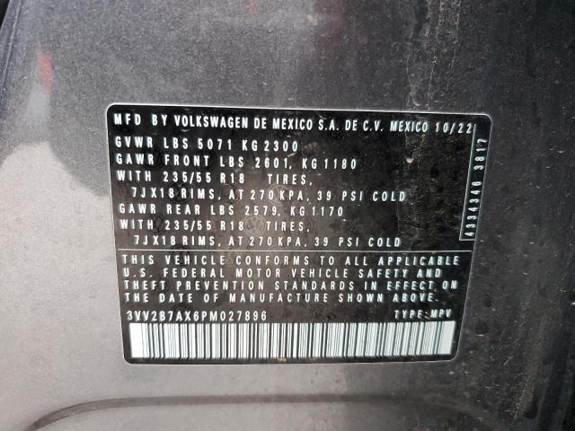 3VV2B7AX6PM027896 - 2023 VOLKSWAGEN TIGUAN SE CHARCOAL photo 13